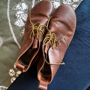 Vivo Barefoot MENS brown leather lace-up boots, Size 45